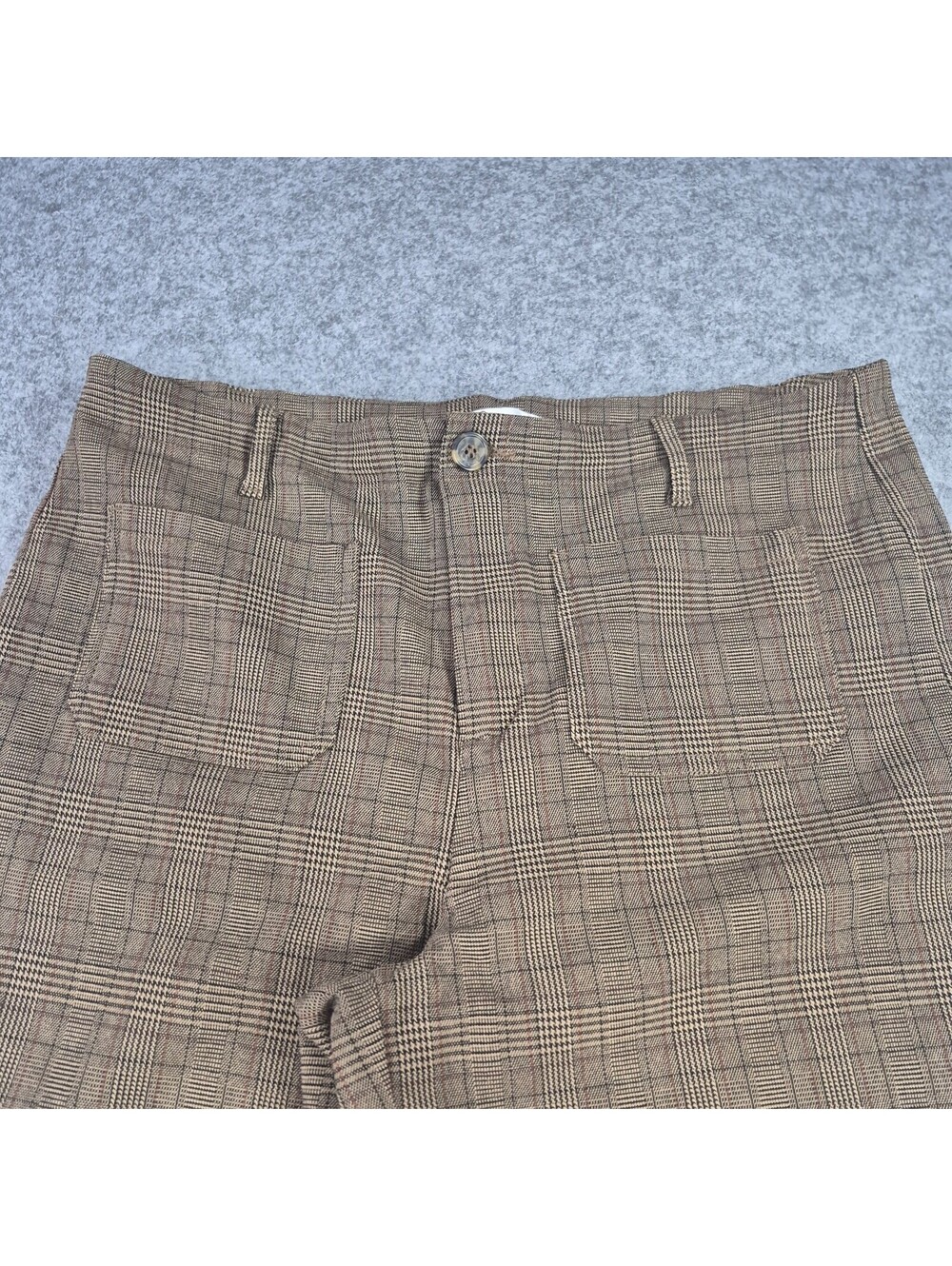 Jules & Leopold Brown Plaid Wide Leg Trousers Sz XL Business Casual Stretchy - Picture 5 of 13